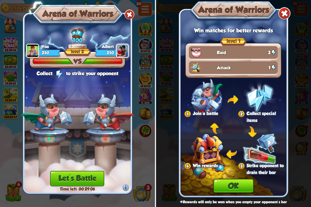 Arena of Warriors event in Coin Master