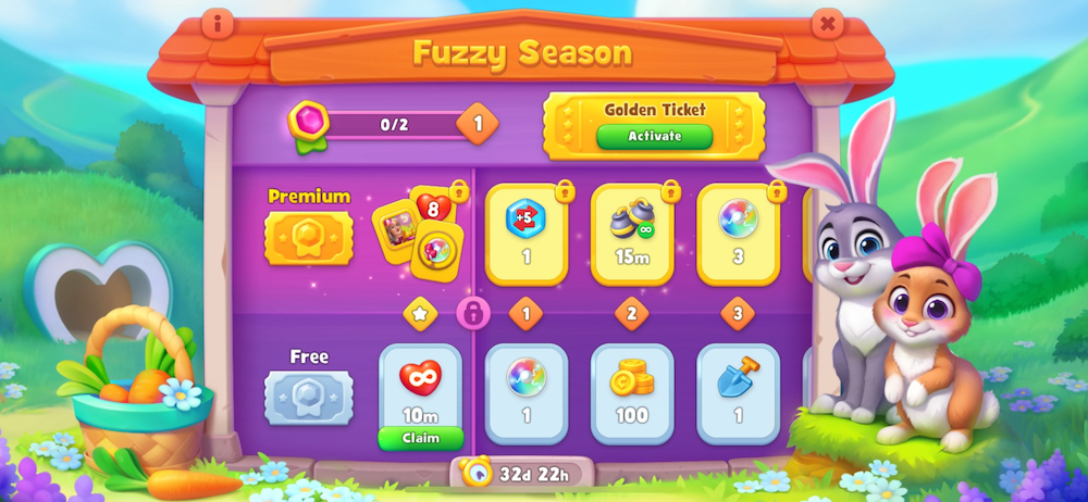 Stumble Guys (above) and Gardenscapes (below) both featured Seasonal Events during March