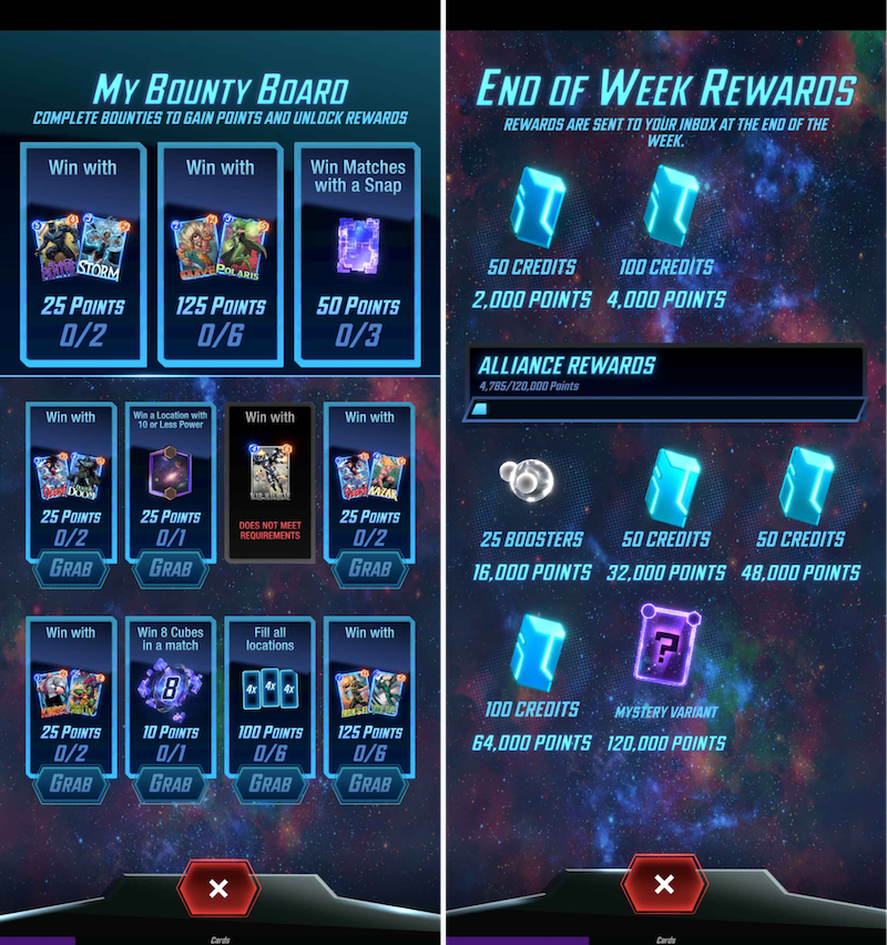 Marvel Snap’s alliances