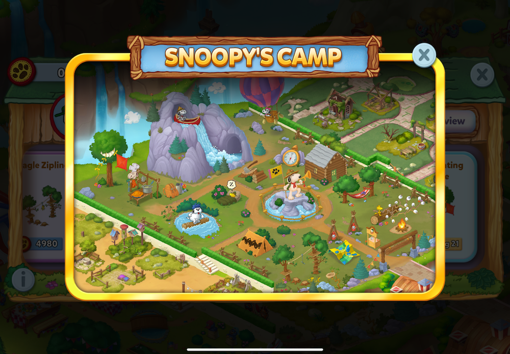 Solitaire Grand Harvest's two-week collaboration based around the Snoopy IP, Snoopy's Camp