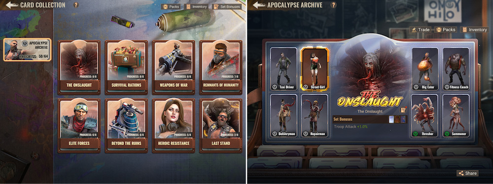 State of Survival added a new card collection system.